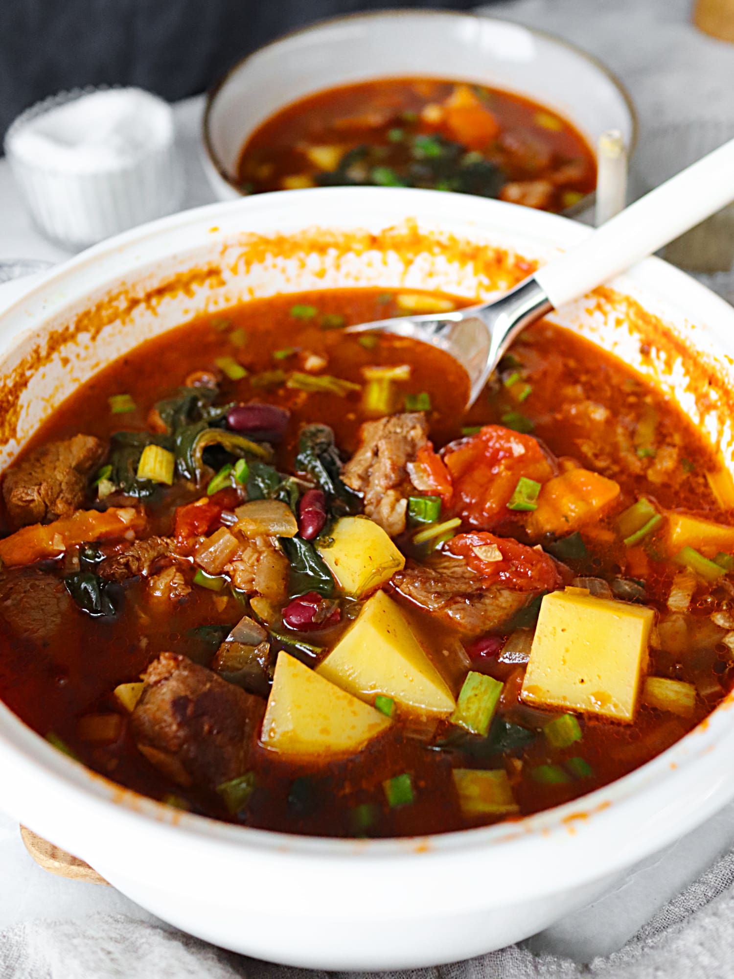 Flavourful Beef Stew with Beans - Lemon Cook